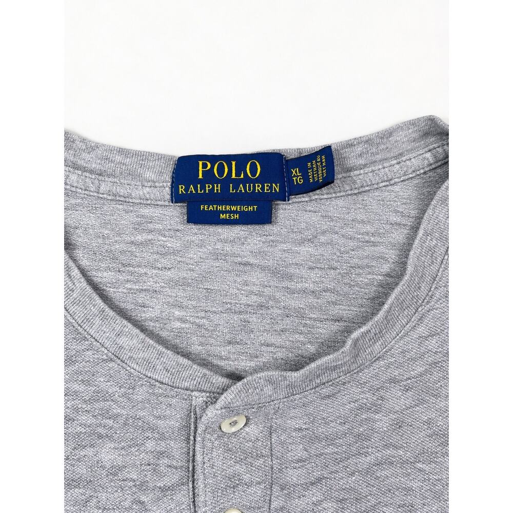 Polo Ralph Lauren Men’s Featherweight Mesh Henley – Gray – Size XL - Picture 4 of 8